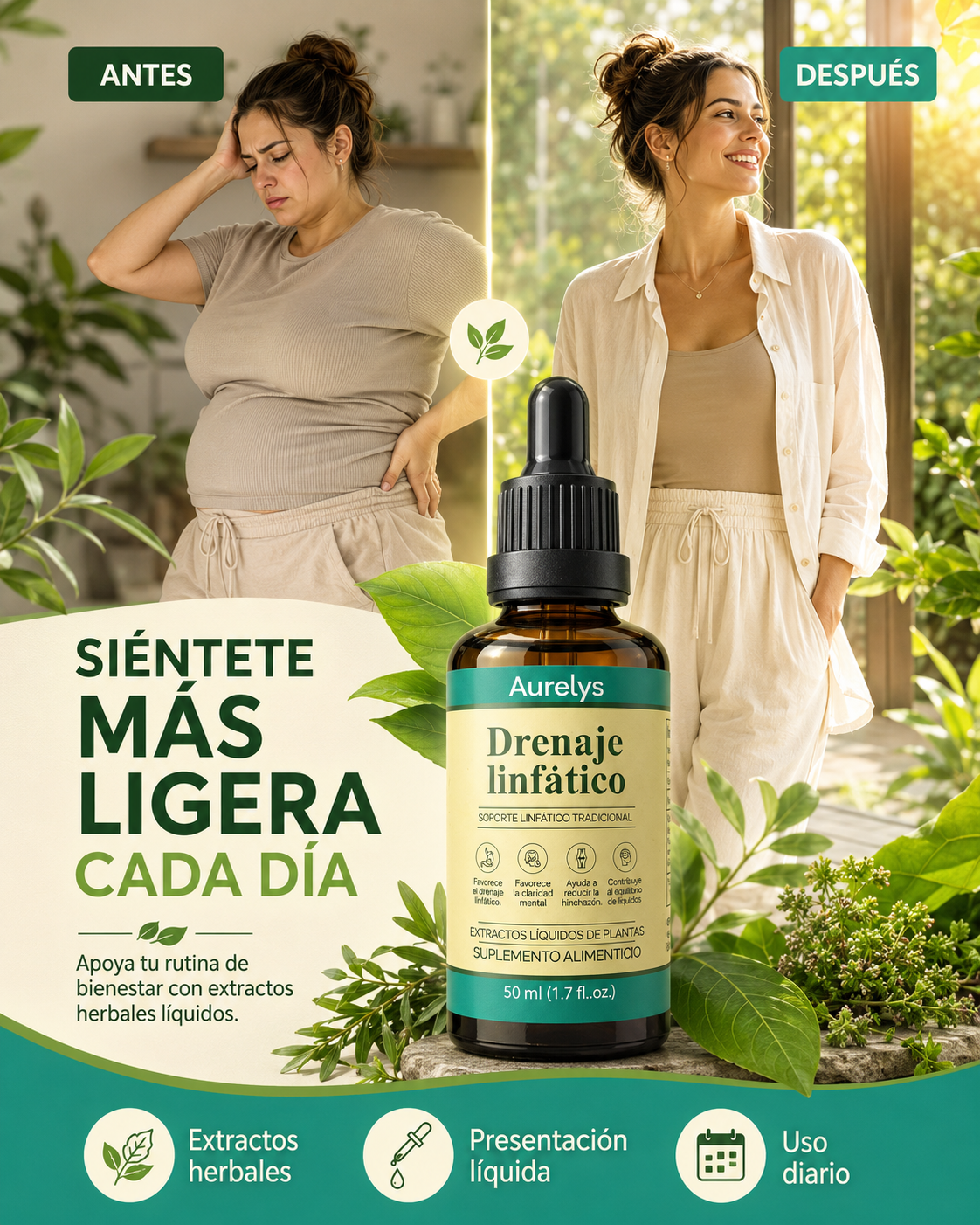 Drenaje linfático – Extracto Herbal Líquido