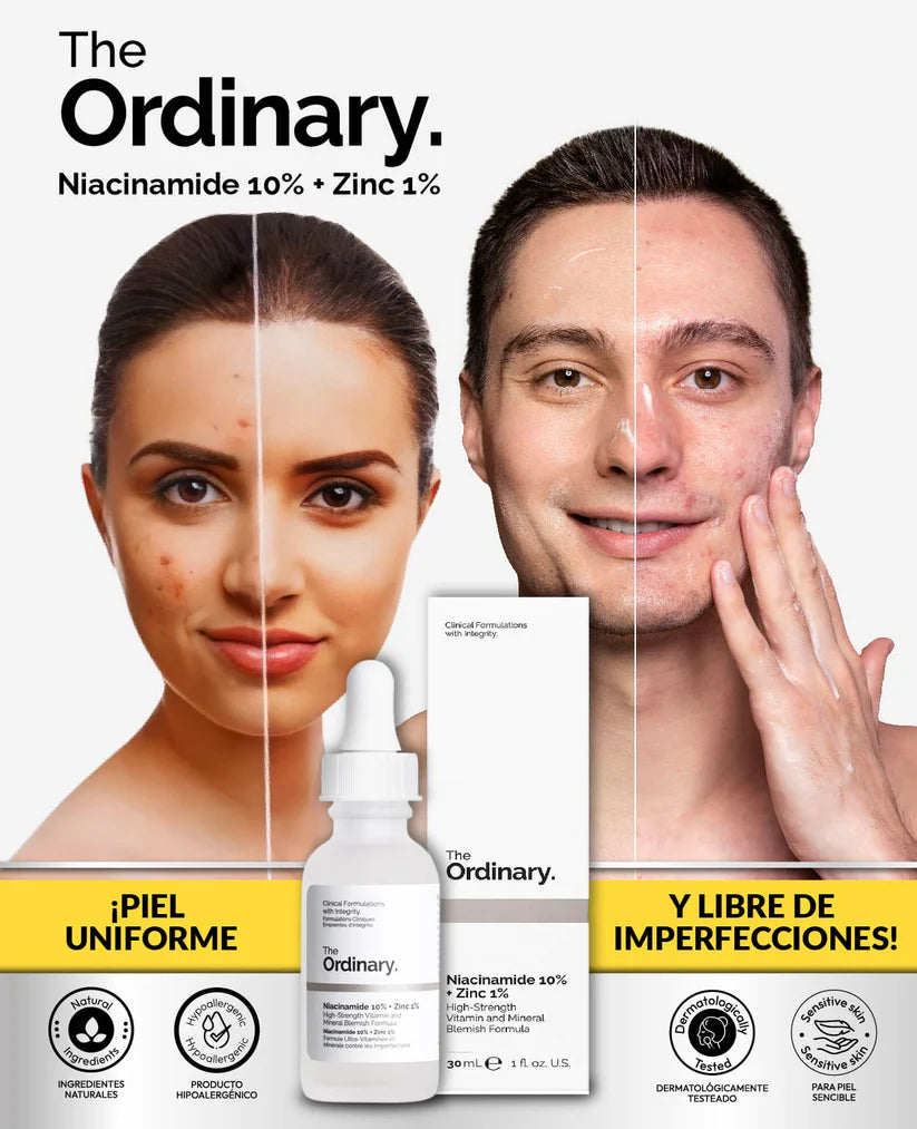Niacinamide The Ordinary 100% Natural Elegance® - Adiós poros visibles, hola piel más limpia y cuidada