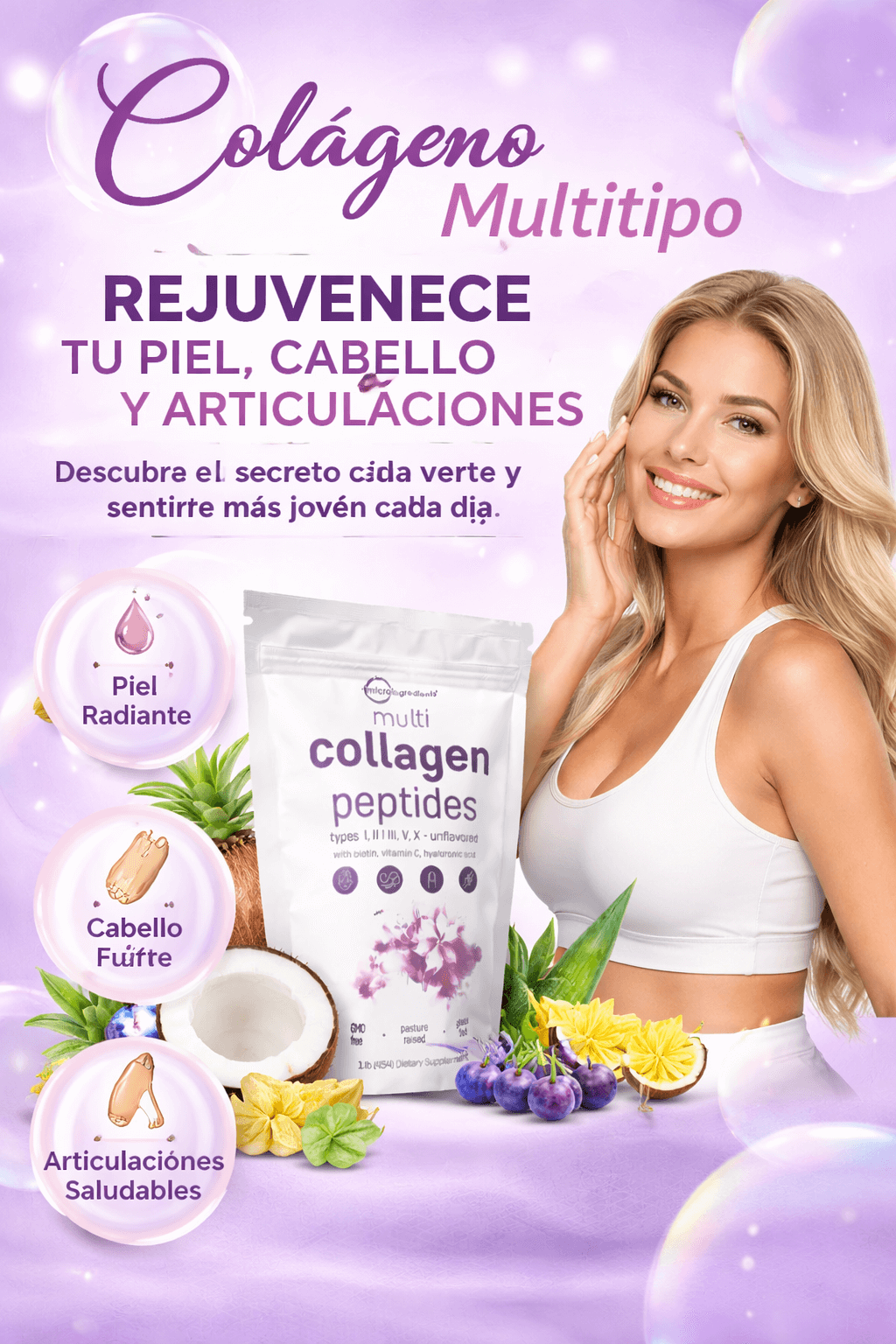 Peptido Multicolageno B Premium ® - 💎Repara tu cuerpo: piel, cabello y articulaciones en un solo gesto diario