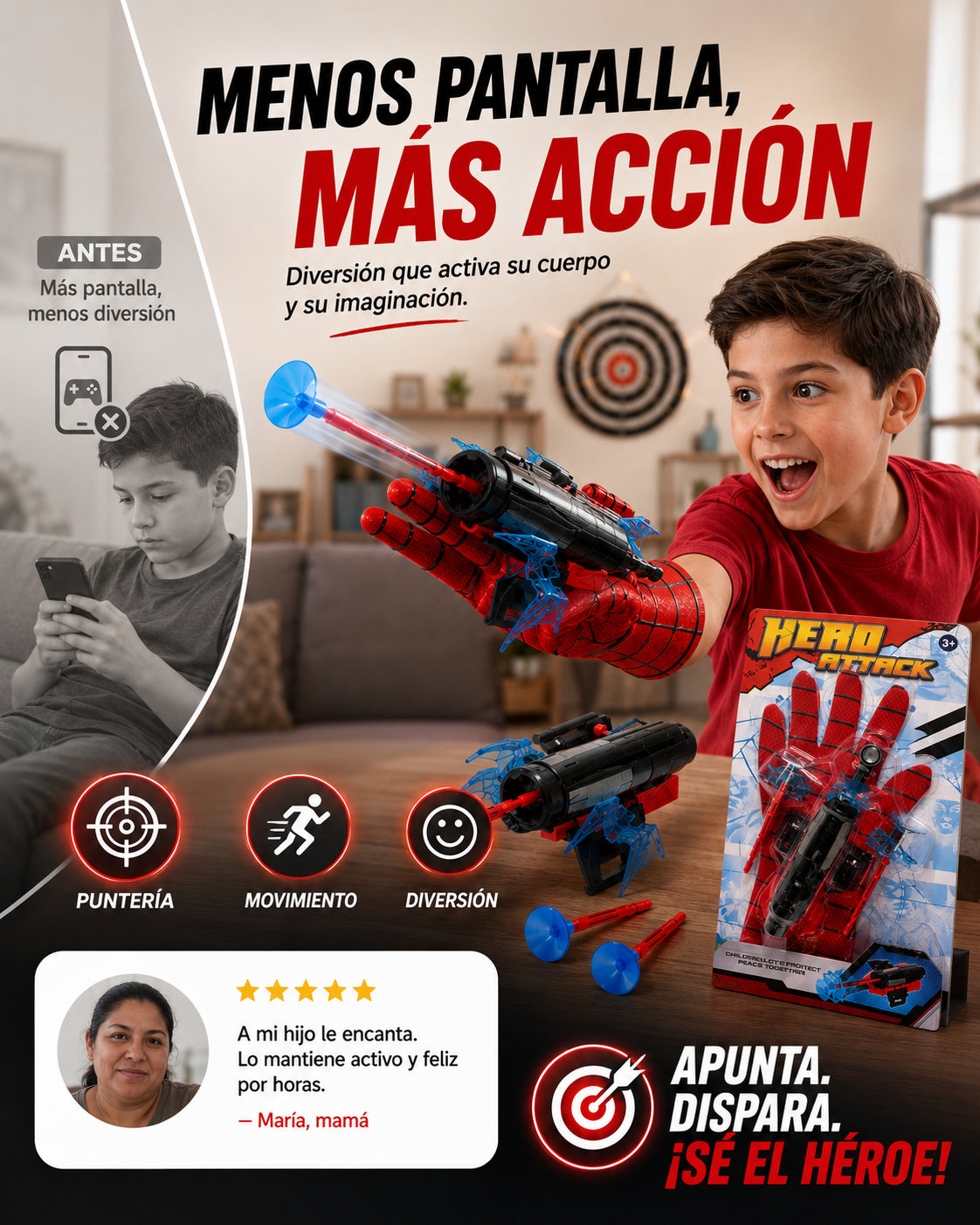 Guante Lanzador Hero Attack para Niños