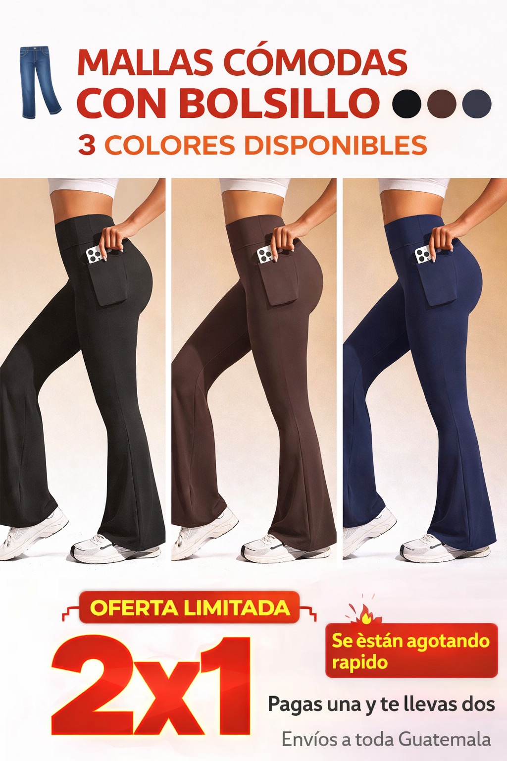Licra Cómoda y Sexy con Bolsillo que NO se Transparente – Aprovecha el 2x1 HOY