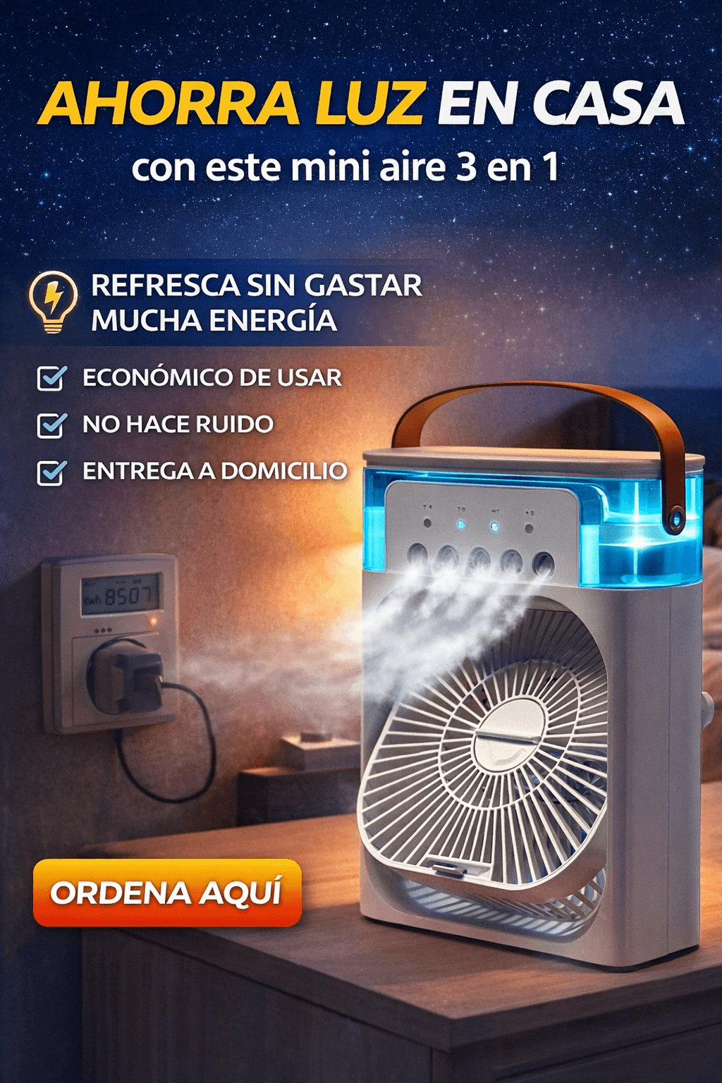 AIRE ACONDICIONADO PORTATIL 3 EN 1 PREMIUM ® - 🔥 ¿Calor insoportable en casa? Refréscate al instante sin instalaciones ni facturas altas
